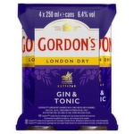 Gordons 250ml Gin & Tonic 4 Pack